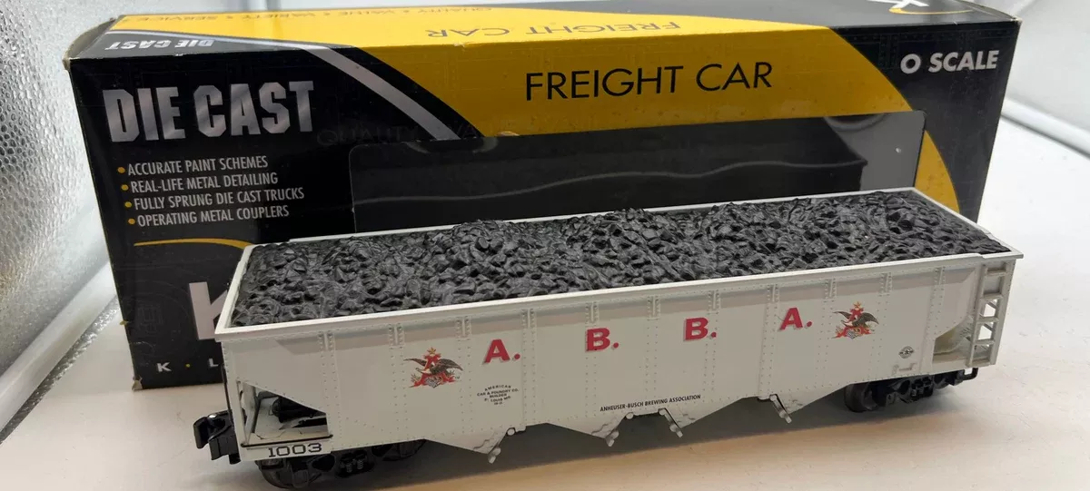 K-Line k623-5601Anheuser-Busch beer Hopper w/ Coal Load O SCALE Like New