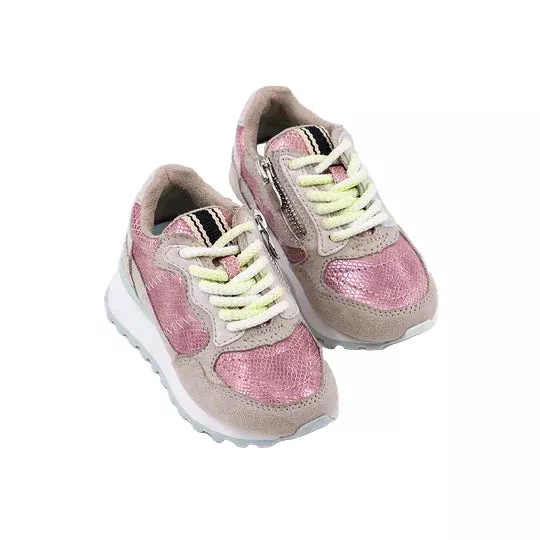 Kids Phoebe Mini Sneakers - Pink Snake