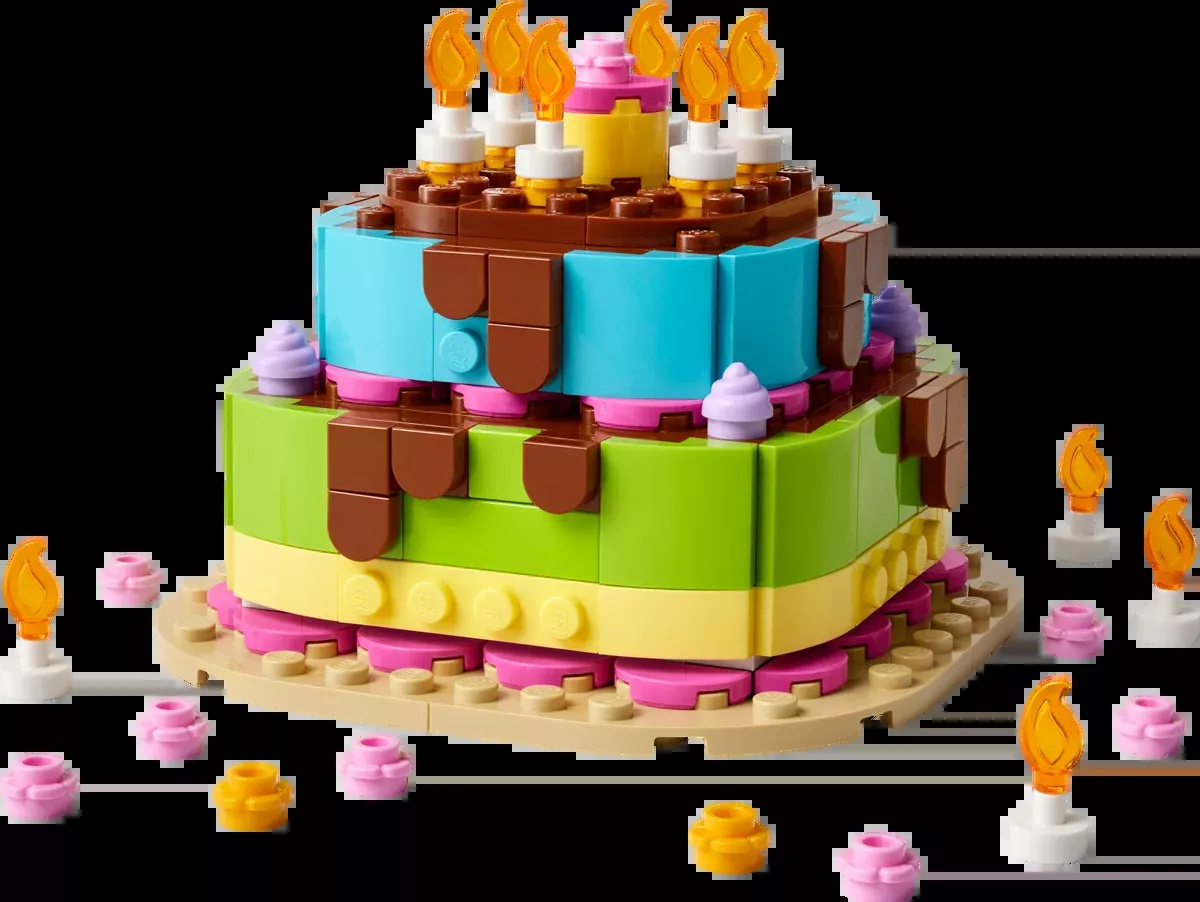 LEGO Birthday Party Cake 40815 Customizable Building Kit