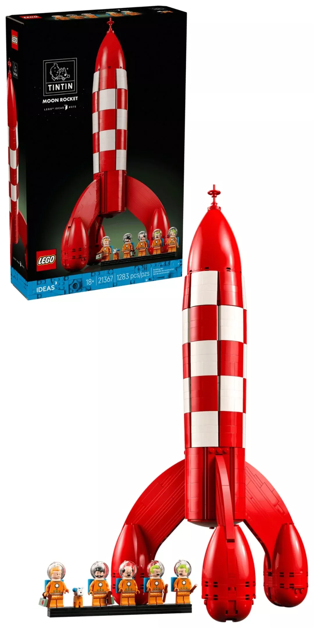 LEGO Ideas Tintin Moon Rocket Model Building Kit 21367