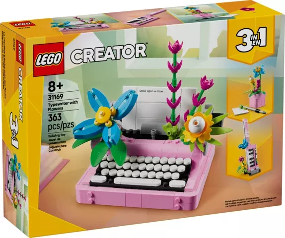 LEGO Typewriter with Flowers Creator