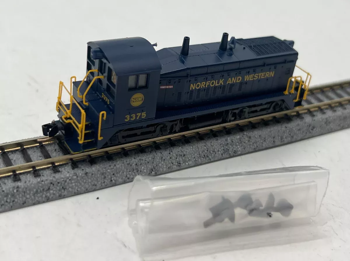 Life-Like Trains 7889 Norfolk & Western 3375 SW9/1200 w kadee style couplers N SCALE Like New
