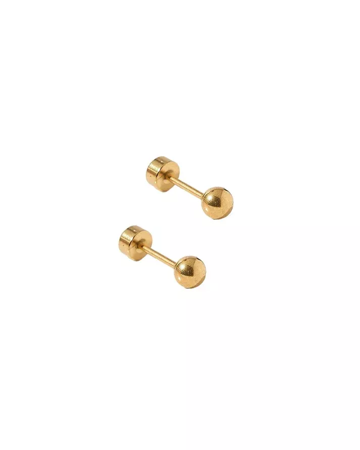 Linny Co. Screwback Stud Earrings - Evelyn Gold