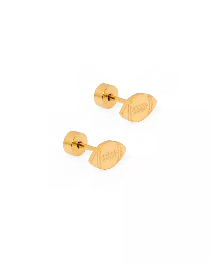 Linny Co. Screwback Stud Earrings - Football