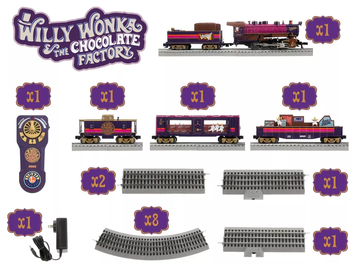 Lionel 2323070 Willy Wonka & The Chocolate Factory LionChief Bluetooth 5.0Ready to Run Train Set O SCALE NEW
