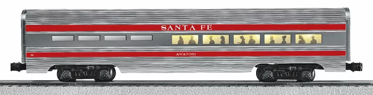 Lionel 6-25449 Santa Fe "Super Chief" Aluminum Streamlined Stationsounds Diner "Silver Platter" O SCALE NEW