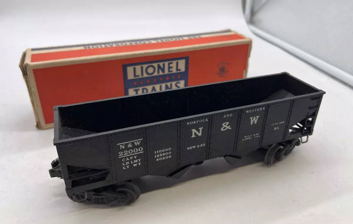 Lionel Postwar 3456 Operating Hopper N&W O SCALE Used Excellent Damaged Box