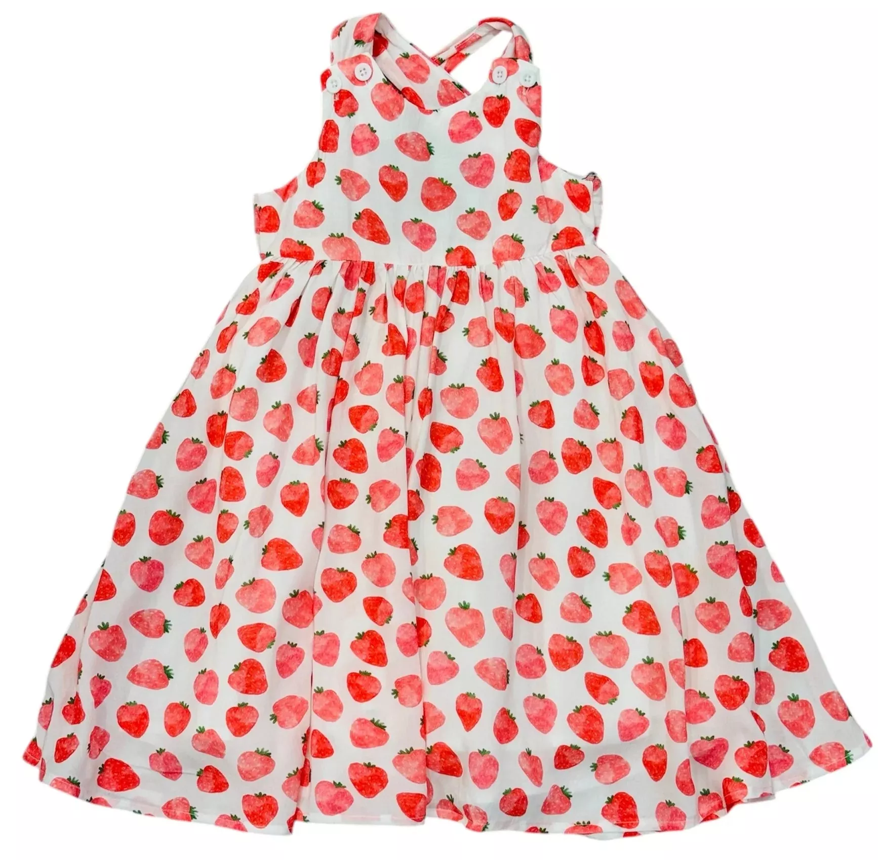 Lulu Bebe Strawberry Cross Back Dress