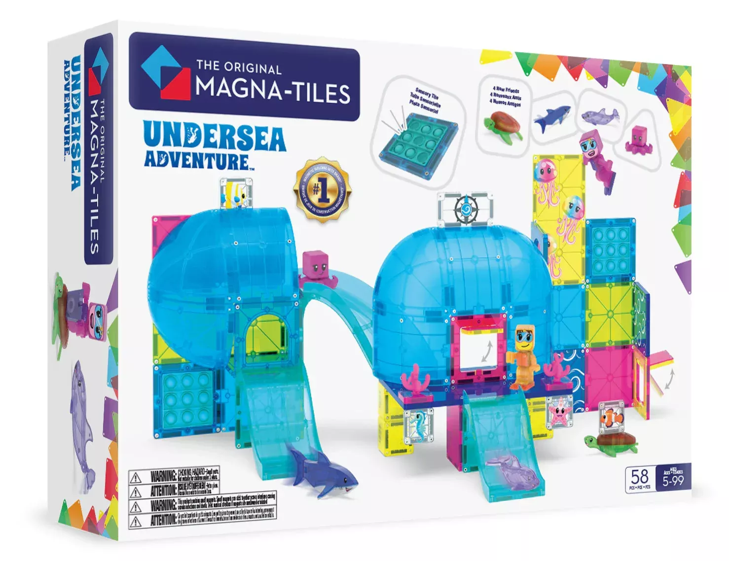 MagnaTiles Undersea Adventure 58-Piece Set