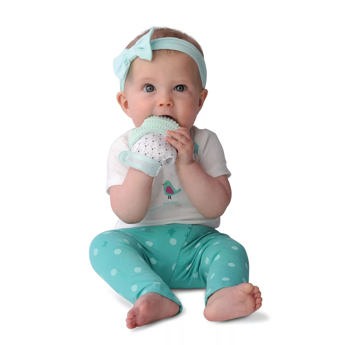 Malarkey Kids Munch Mitt Silicone Teething Glove Textured Mint