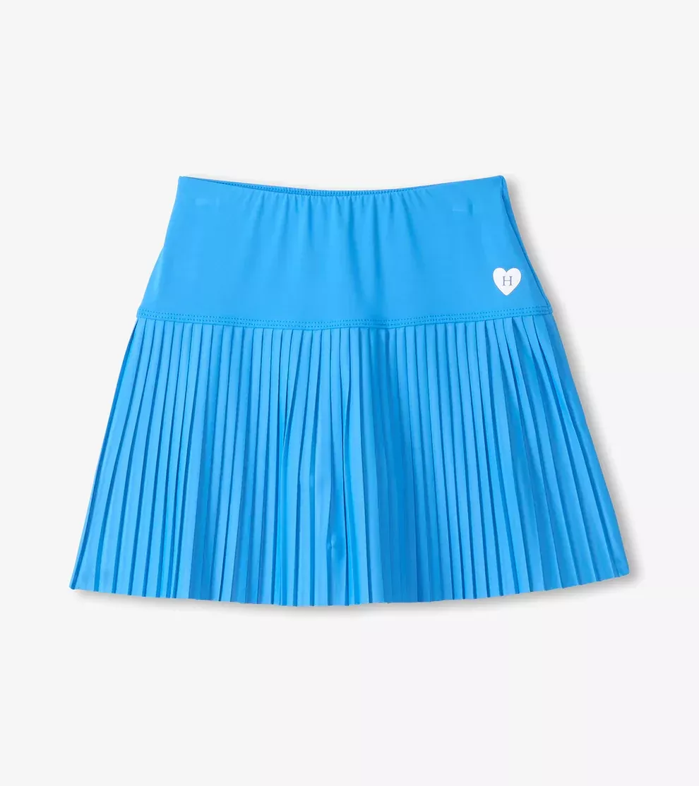 Malibu Blue Pleated Sporty Skort