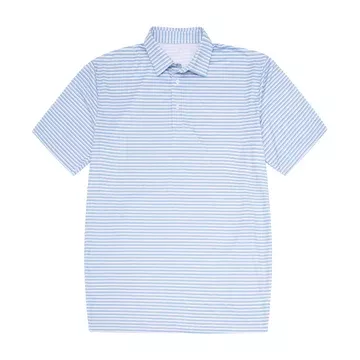 Meripex Light Blue, Grey, and White Polo