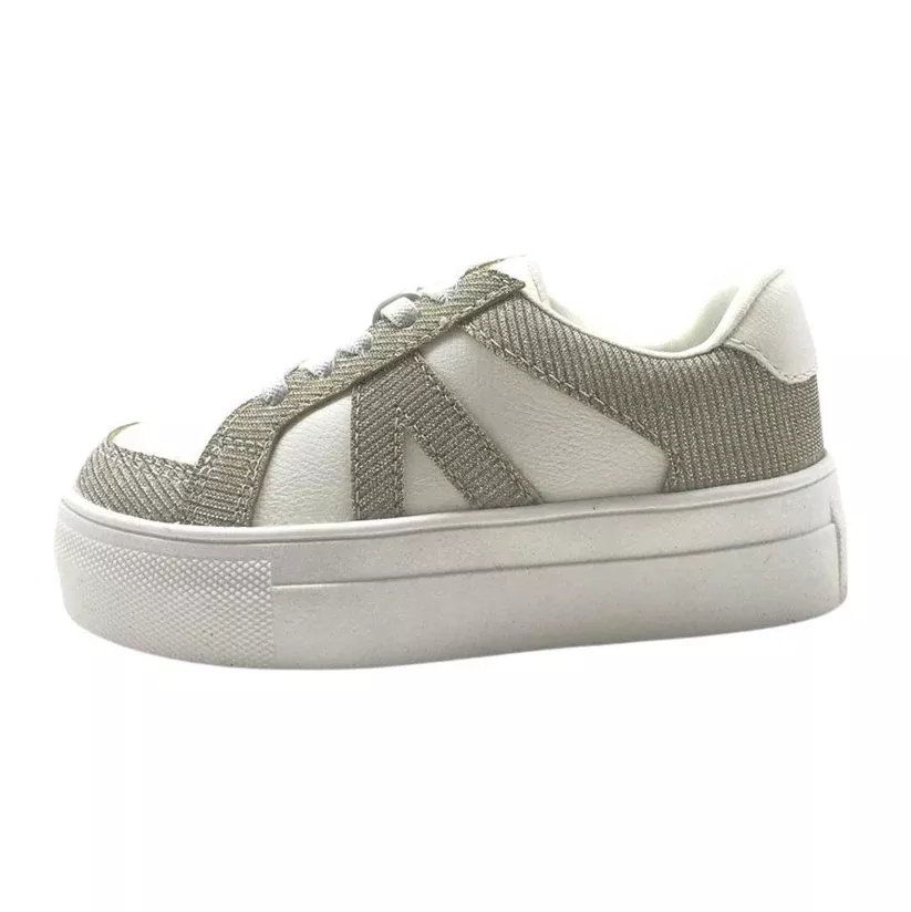Mia Sneakers Lil Anela - White/Gold Glitter