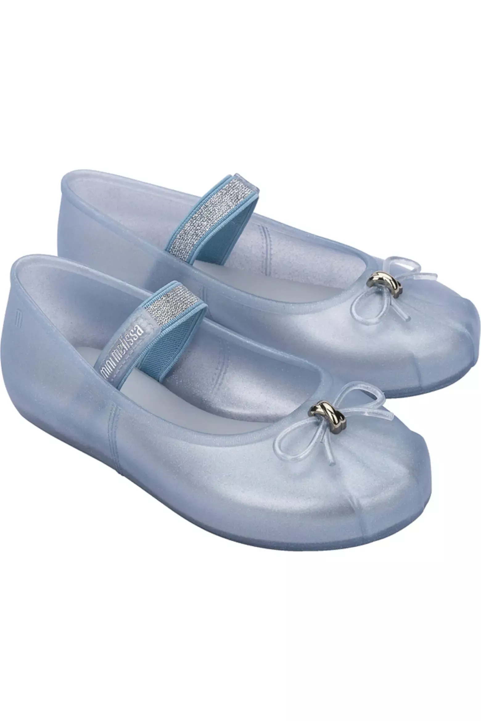 Mini Melissa Sophie Flat Baby with Bow - Pearly Blue
