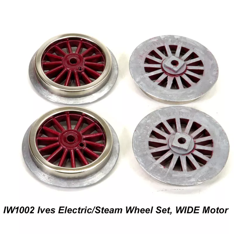 Model Engineering Works - IW1002 IvesStd Gauge Red Wheel Set, Wide Motor, 4Pcs
