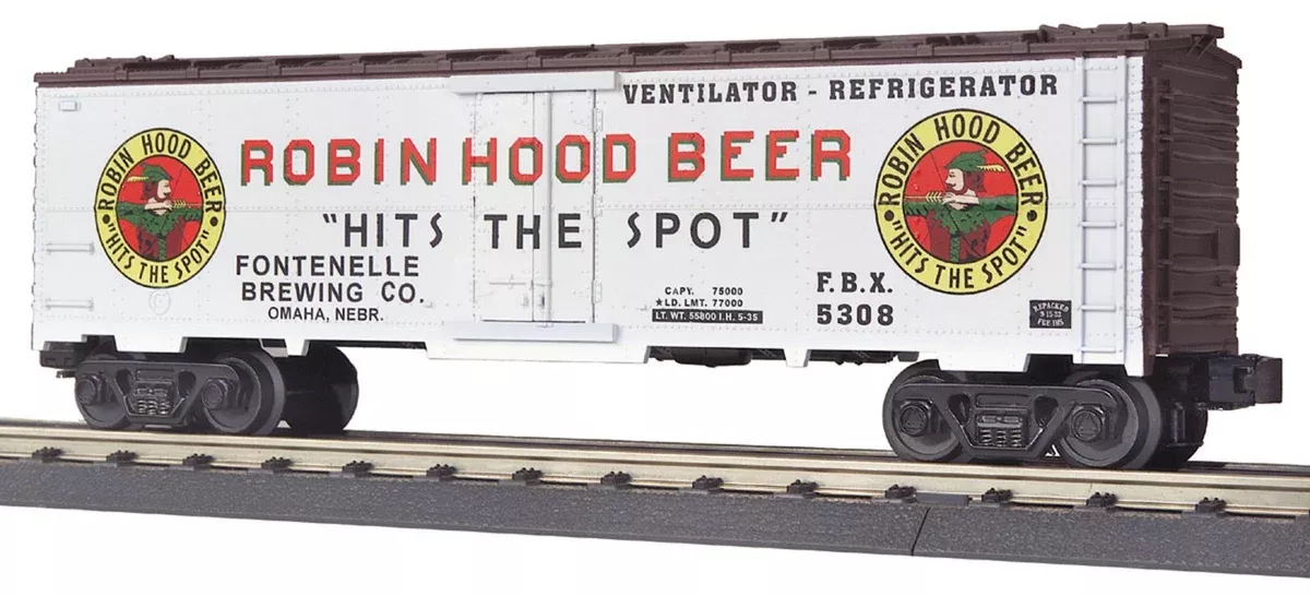 MTH Railking 30-7828 Robin Hood Beer RailKing Modern Reefer Car O SCALE Like New