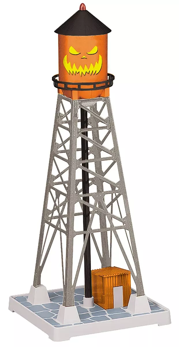MTH Railking 30-90726 Halloween Industrial Water Tower With LEDs limited O SCALE NEW
