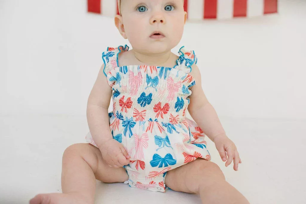 Ollie Jay Maylen Poplin Patriotic Bows Bubble