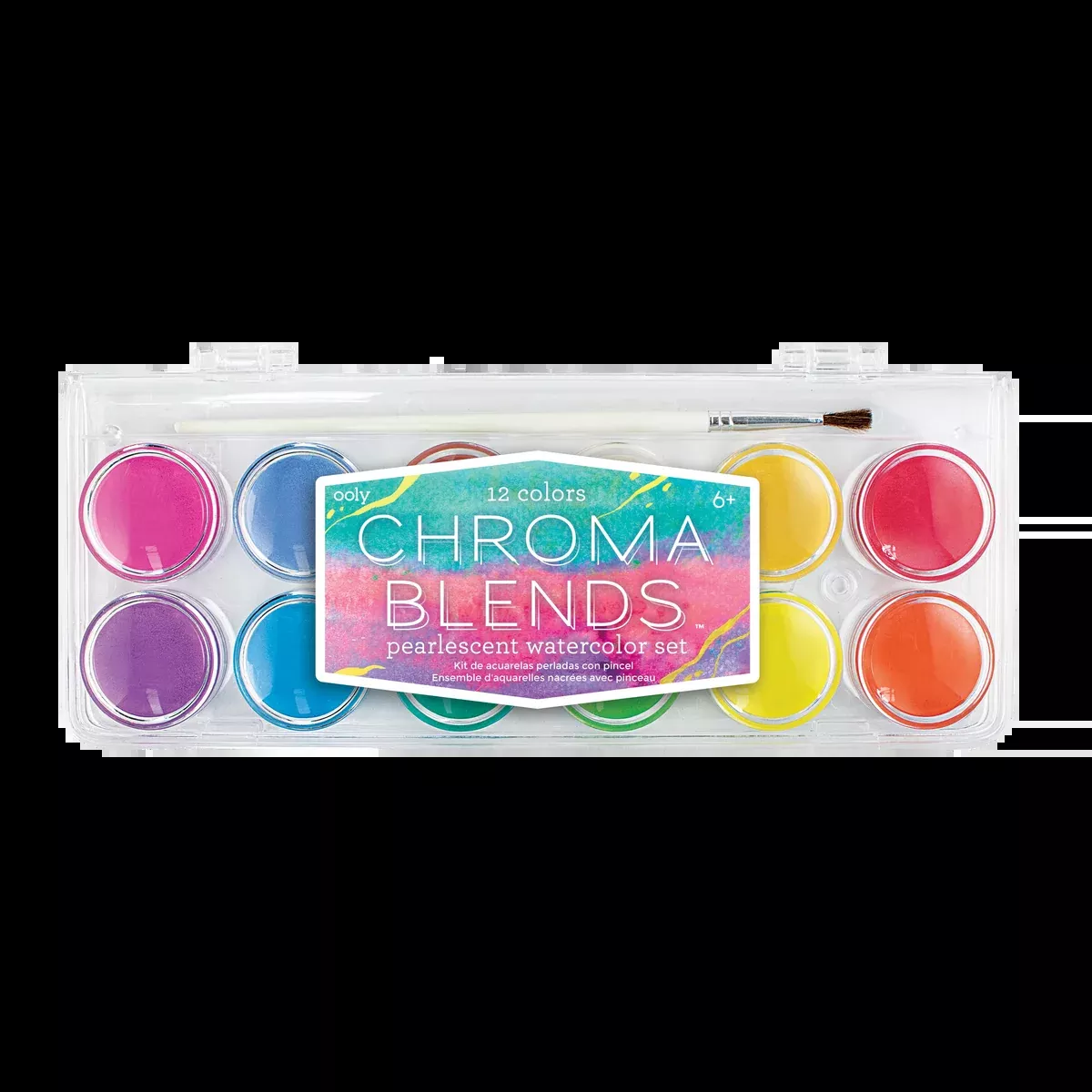 OOLY Chroma Blends Watercolor Paint Set Pearlescent 12 Colors