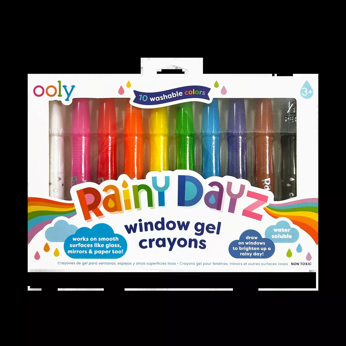 OOLY Rainy Dayz Window Gel Crayons Set of 10