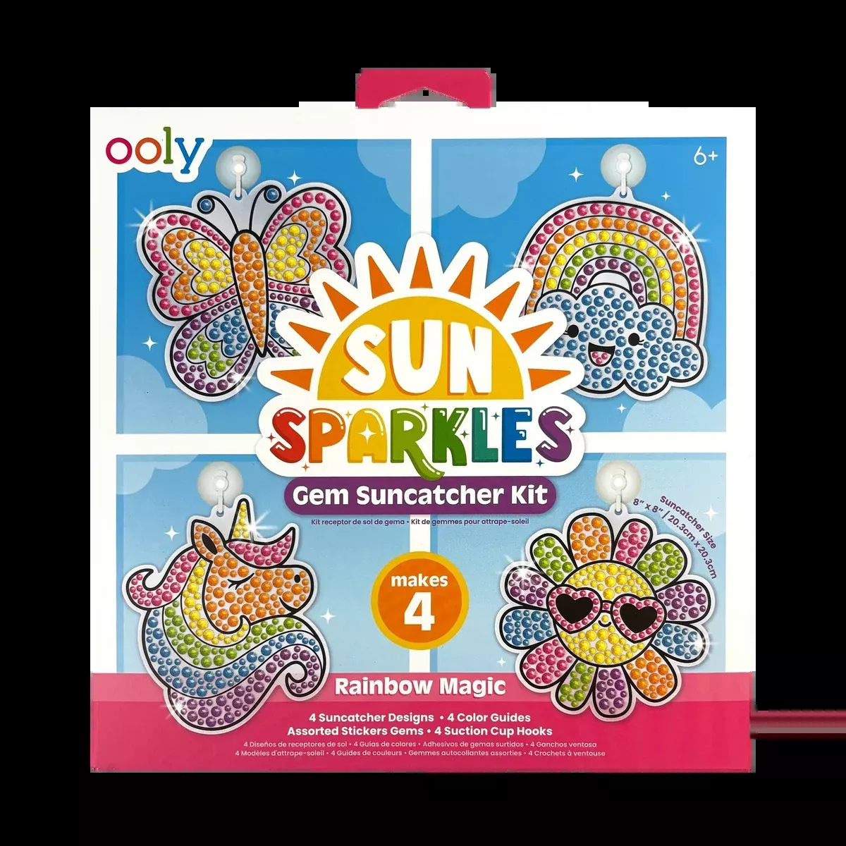 Ooly Sun Sparkles Gem Suncatcher Kit Rainbow Magic