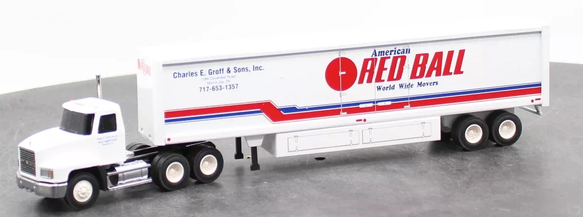 Penjoy 9457 Red Ball tractor Trailer 1/64 SCALE NEW