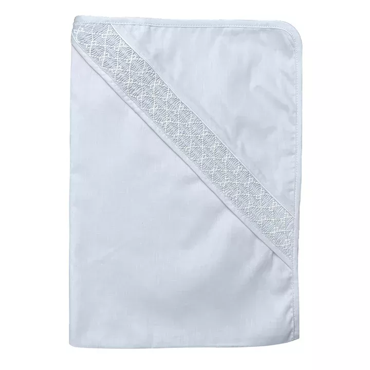 Petit Ami Smocked Cotton Receiving Blanket