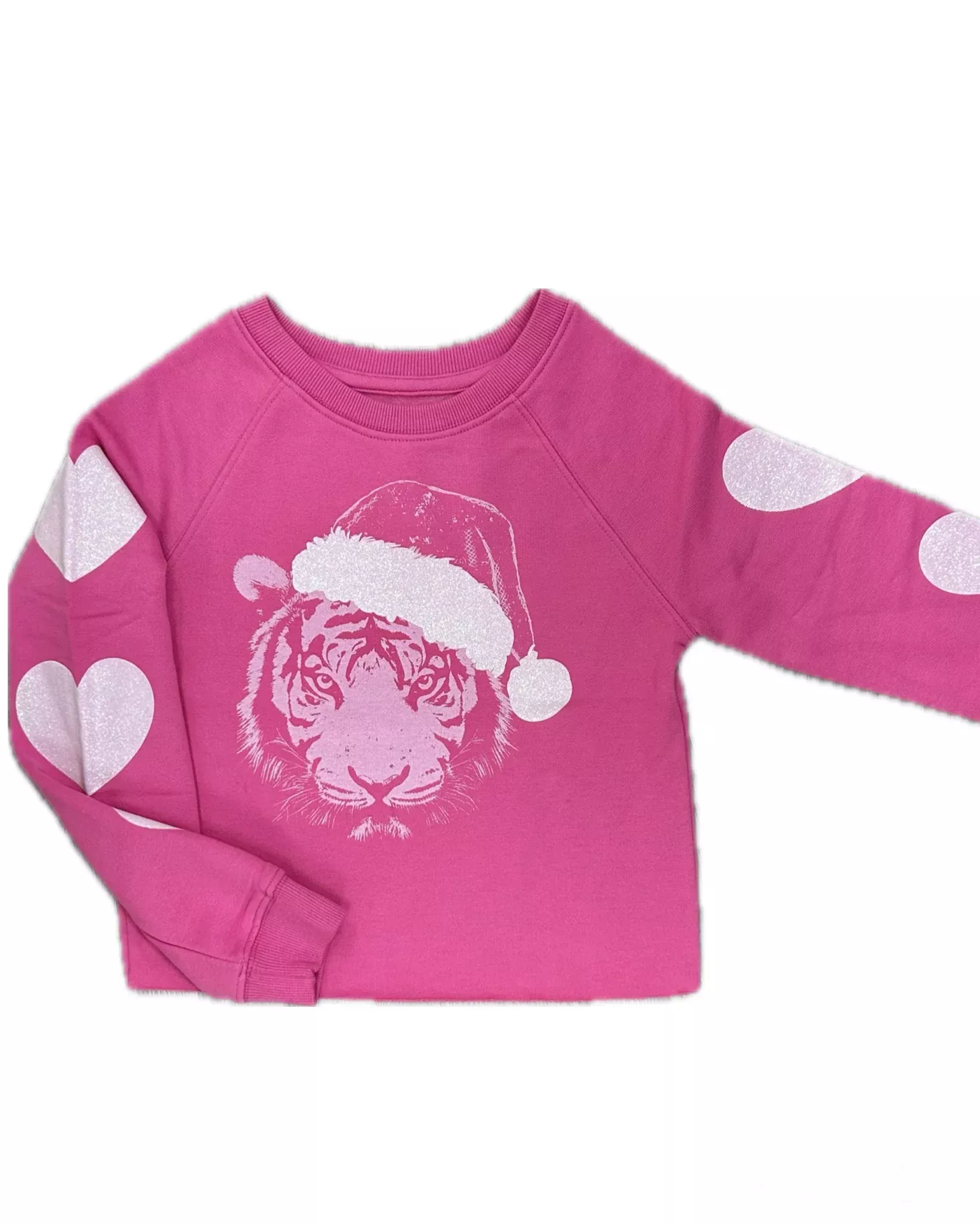 Pink Christmas Tiger Santa Sweatshirt