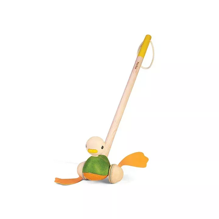 Plan Toys Wooden Push Along Duck