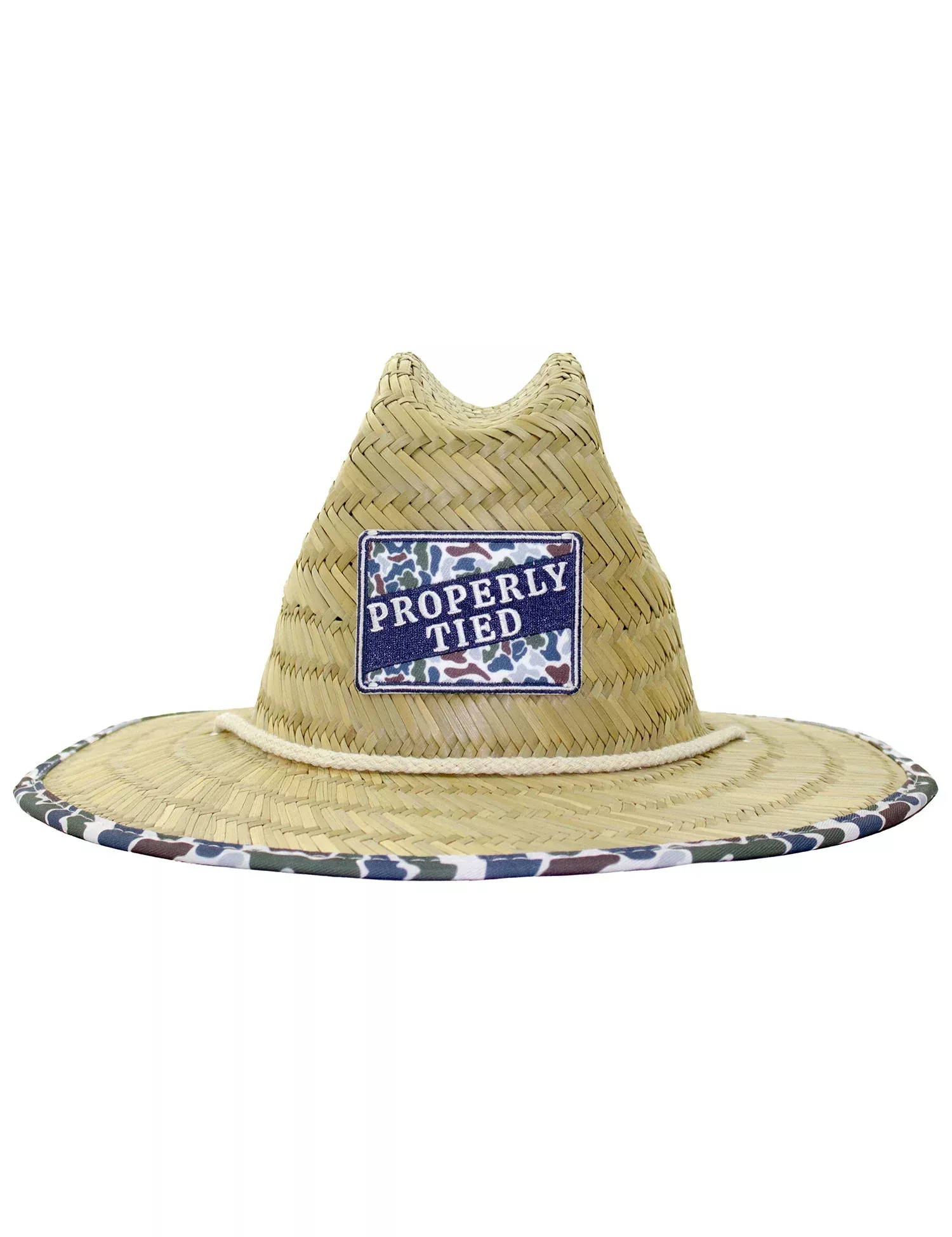 Properly Tied Boys Cabo Straw Hat Terra Camo