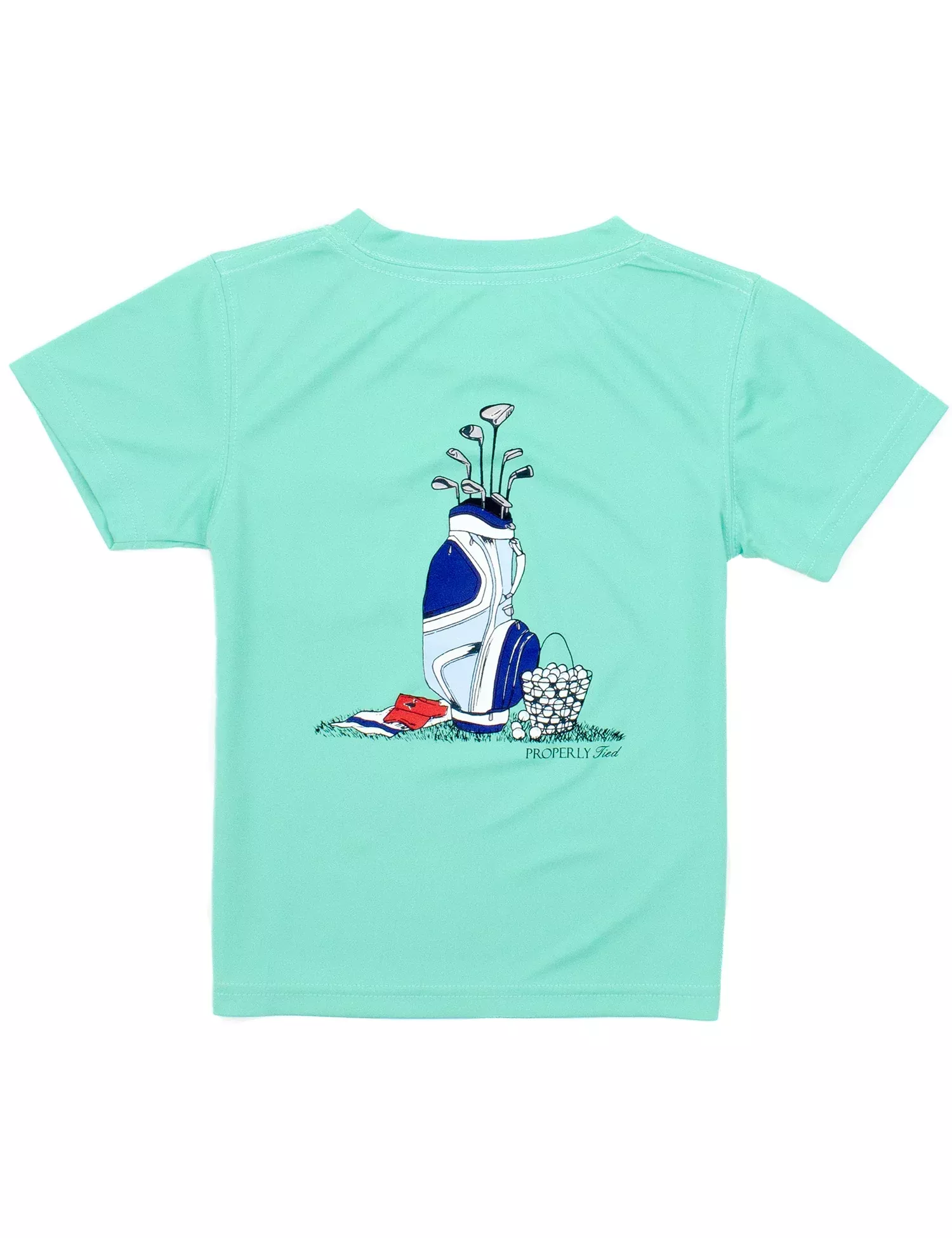 Properly Tied Golf Clubs S/S Performance Tee - Soft Green