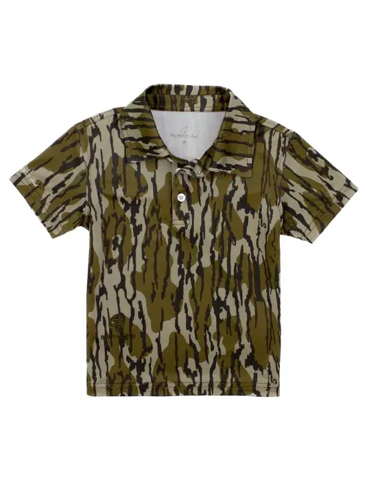 Properly Tied Inlet Polo Mossy Oak Original Bottomland
