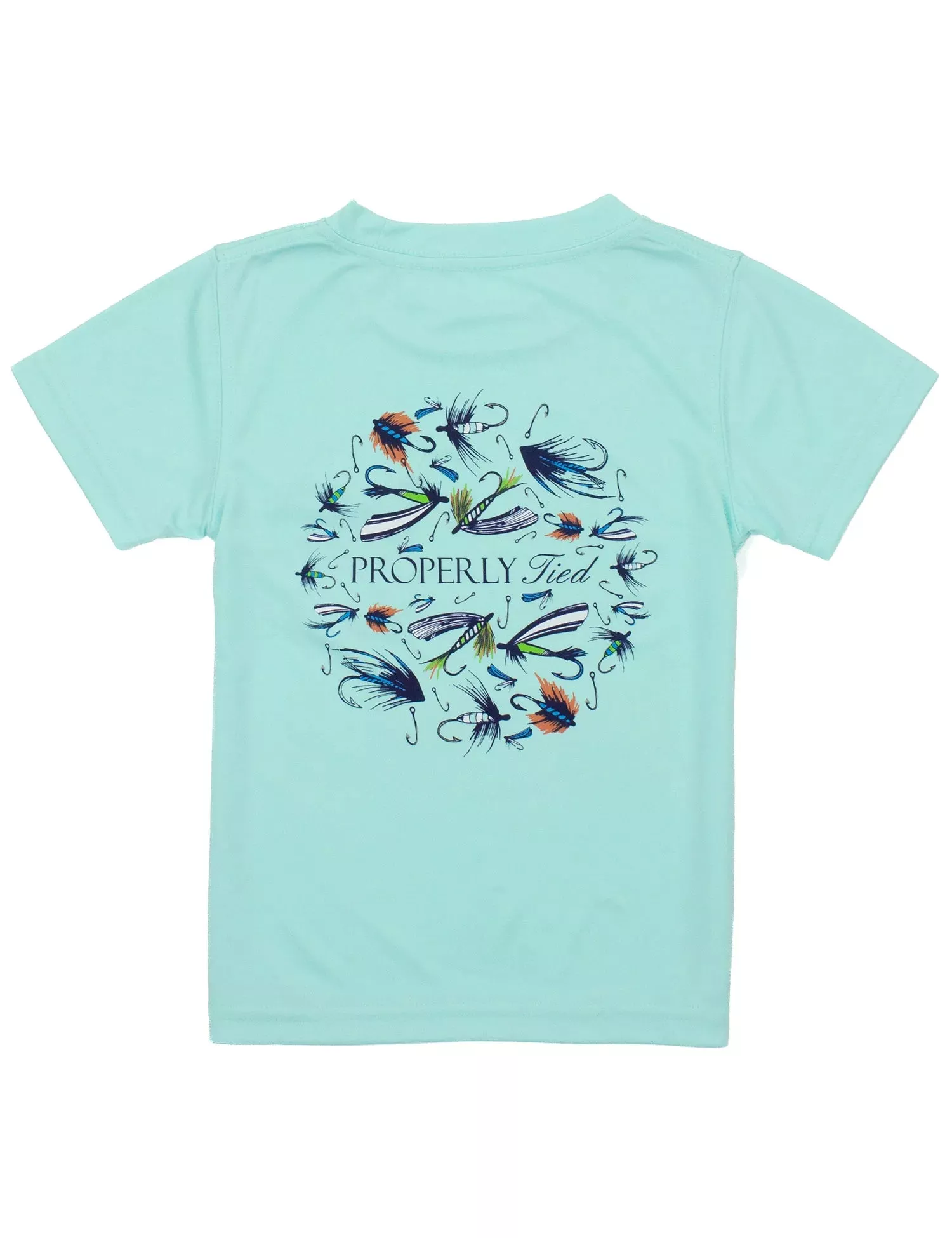 Properly Tied Stay Fly S/S Performance Tee - Seafoam