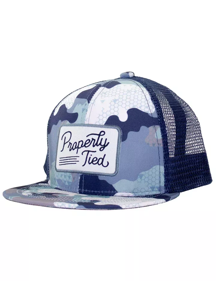 Properly Tied Trucker Hat - Delta Backwater Camo Camo