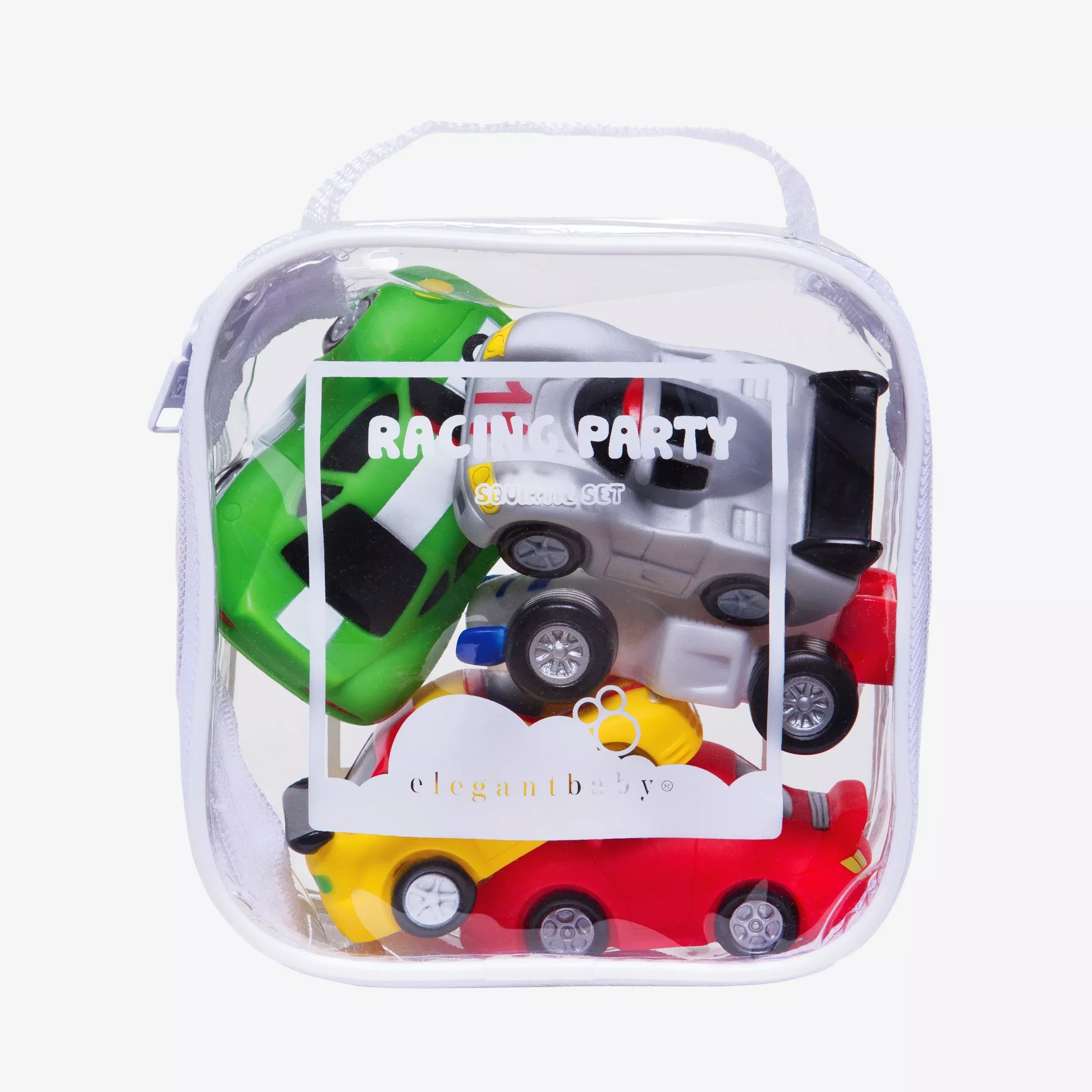 Race Car Party Squirtie Baby Bath Toy Set