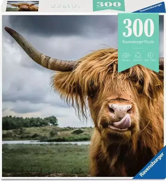 Ravensburger Puzzle Moments Highland Cattle 300 Piece Jigsaw Puzzle