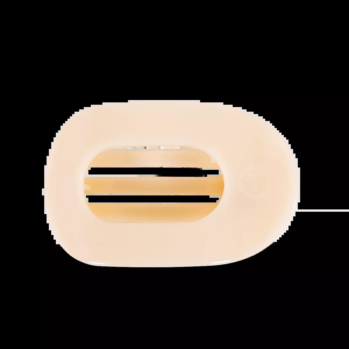 Round Flat Hair Clip | Large | Almond Beige