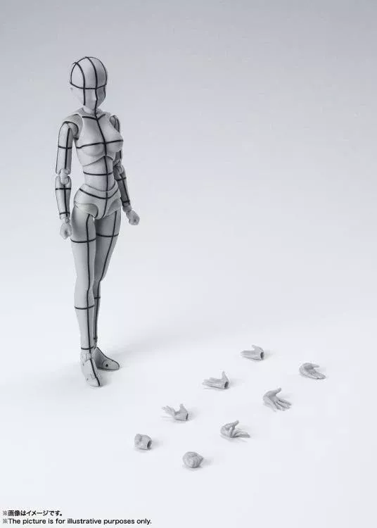 S.H. Figuarts Woman Female Body Chan (Wireframe) Gray Color Ver. Action Figure