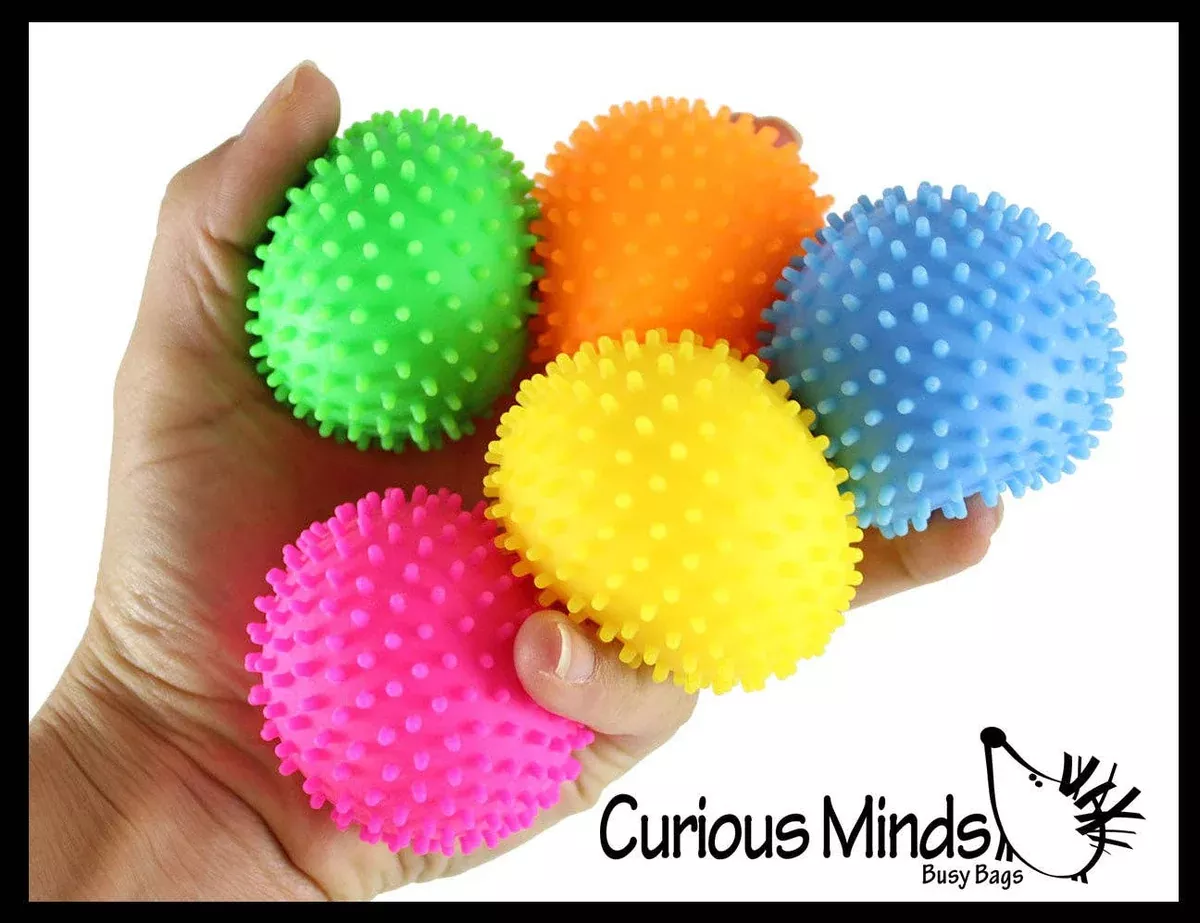 Single Spiky Bumpy Soft Doh Filled 1.7" Stress Ball - Squishy