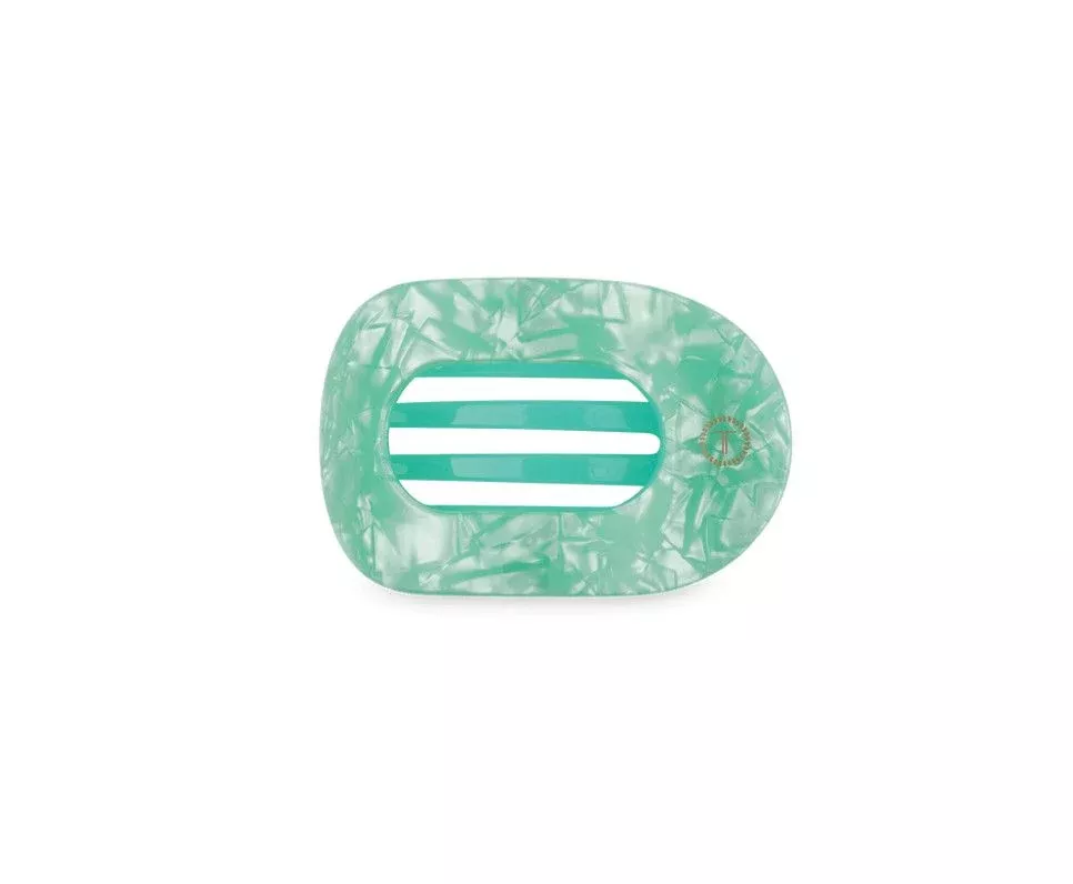 Small Teleties Flat Round Hair Clip Spring Splash Durable Accessory