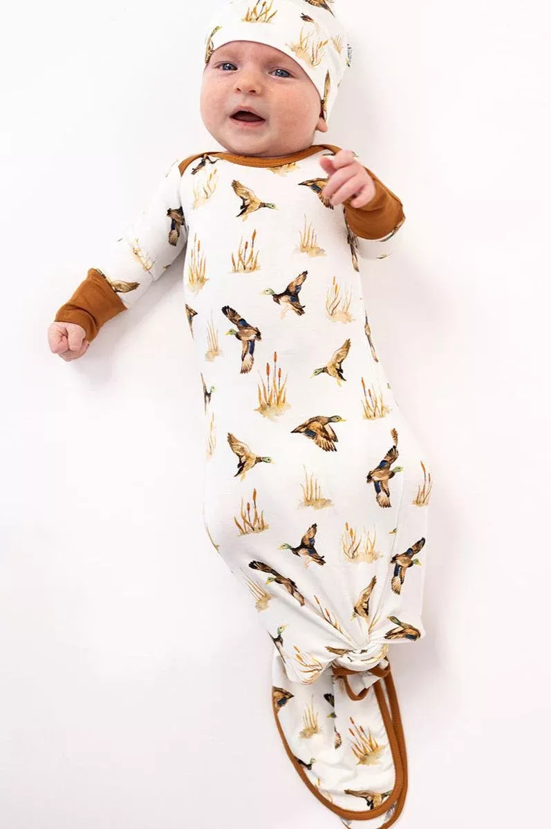 Southern Slumber- Ducks Bamboo Knotted Gown