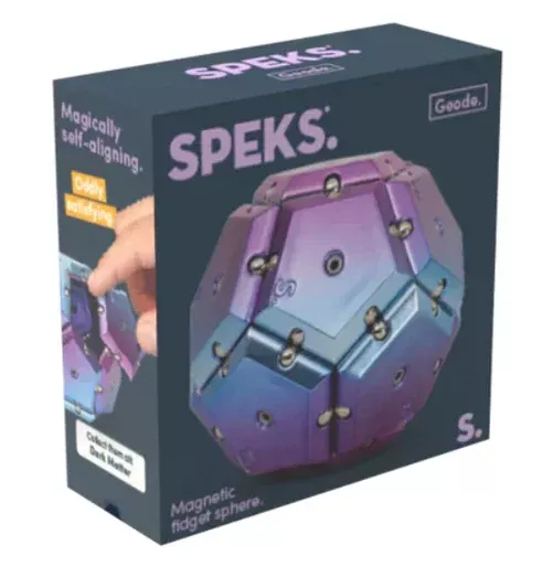 Speks Geode Magnetic Fidget Sphere - Chrome