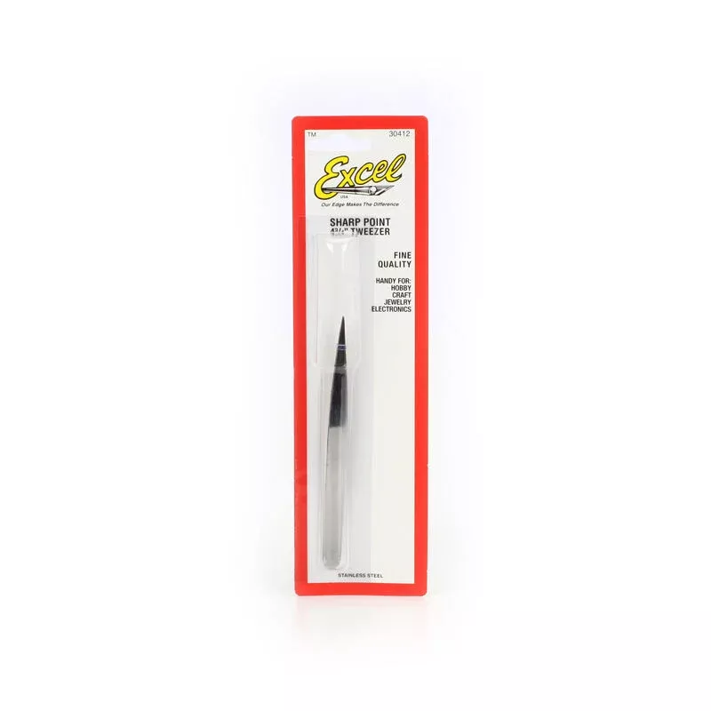 SS Tweezer, 4-3/4" Sharp
