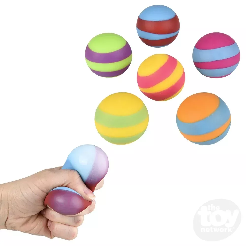 Stiped Gummi Ball 2.5"
