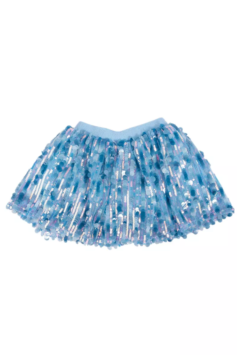 Superstar Sequins Skirt, Blue, Size 4-6