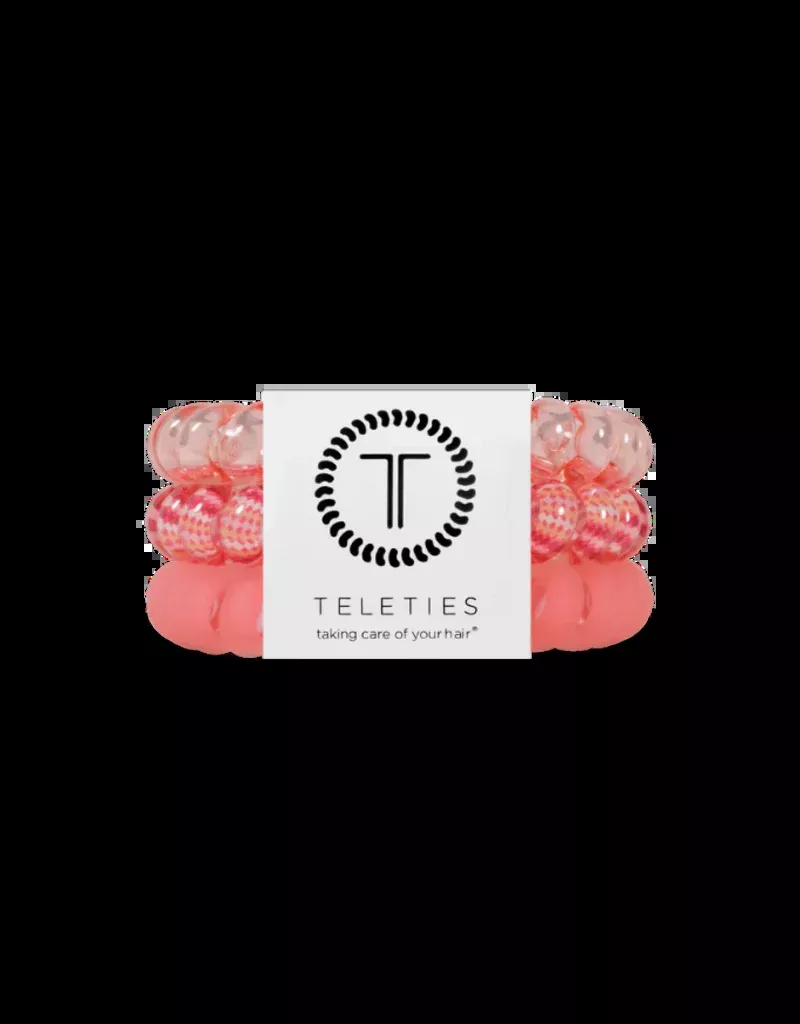 Teleties Dreamsicle Large Hair Ties 3 Pack Peach