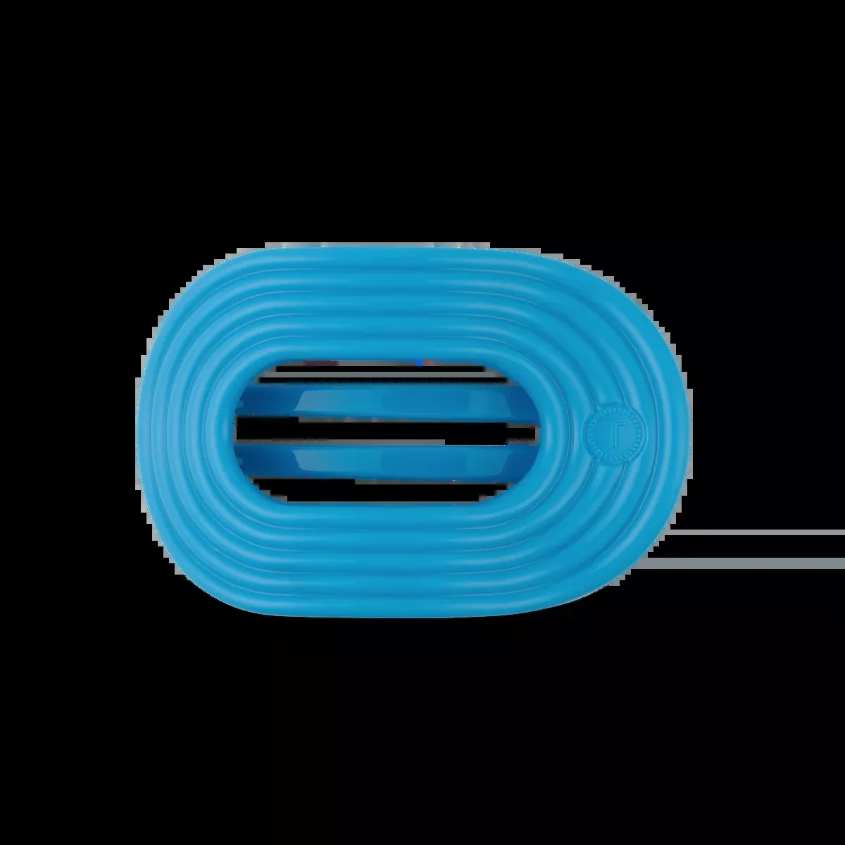 TELETIES Flat Round Hair Clip Medium Miami Vice Neon Blue