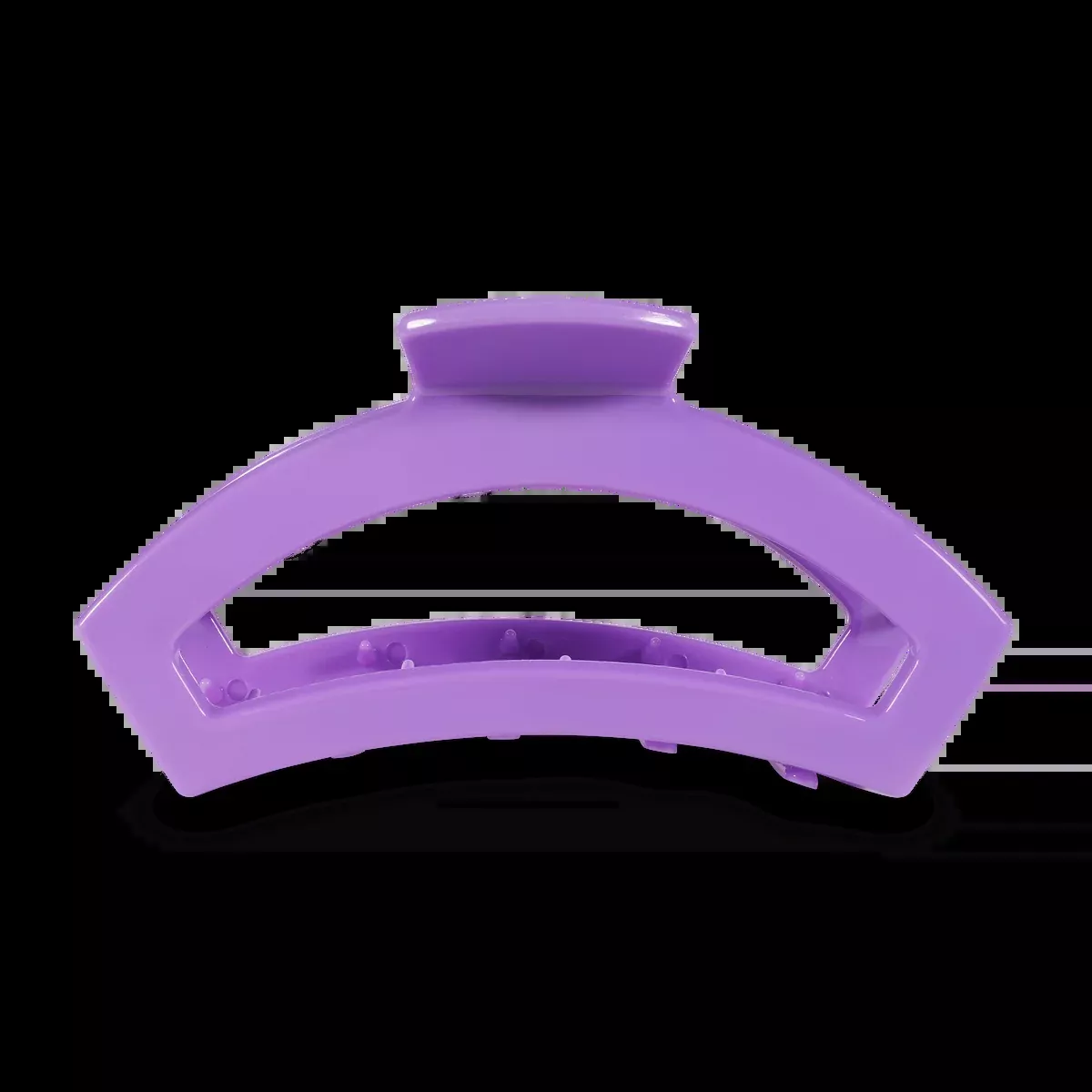 TELETIES Open Antigua Large Purple Claw Clip with Bendable Teeth
