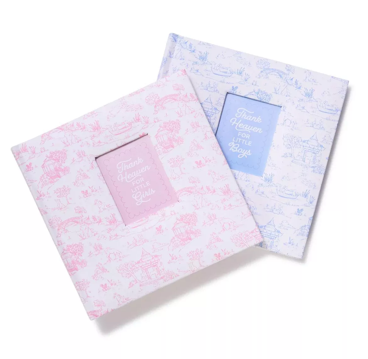 Thank Heaven Animal Toile Fabric Cover Photo Album with Front Window