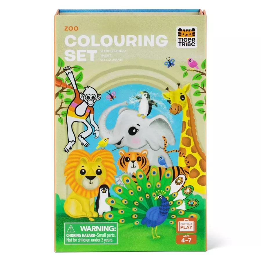 Tiger Tribe Coloring Set - Zoo